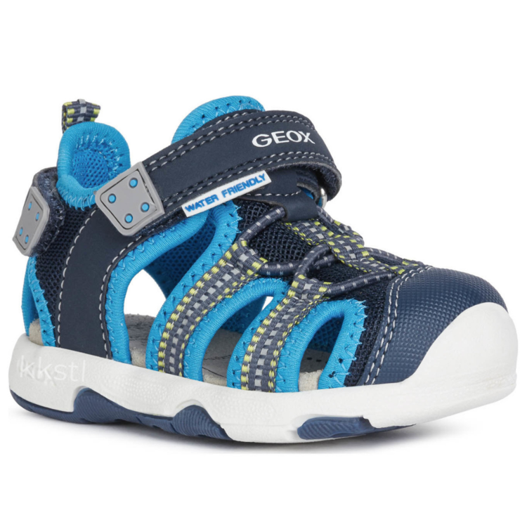 Sandales Geox B Sandal Multy Boy A - Taille 25 EU - Couleur Navy/Orange - Pour Garçon