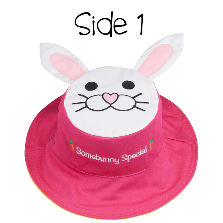 Flapjacks Reversible Sun Hat Bunny + Daisy