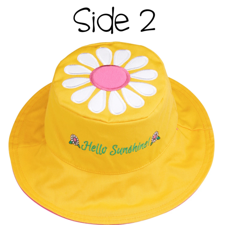 Flapjacks Reversible Sun Hat Bunny + Daisy