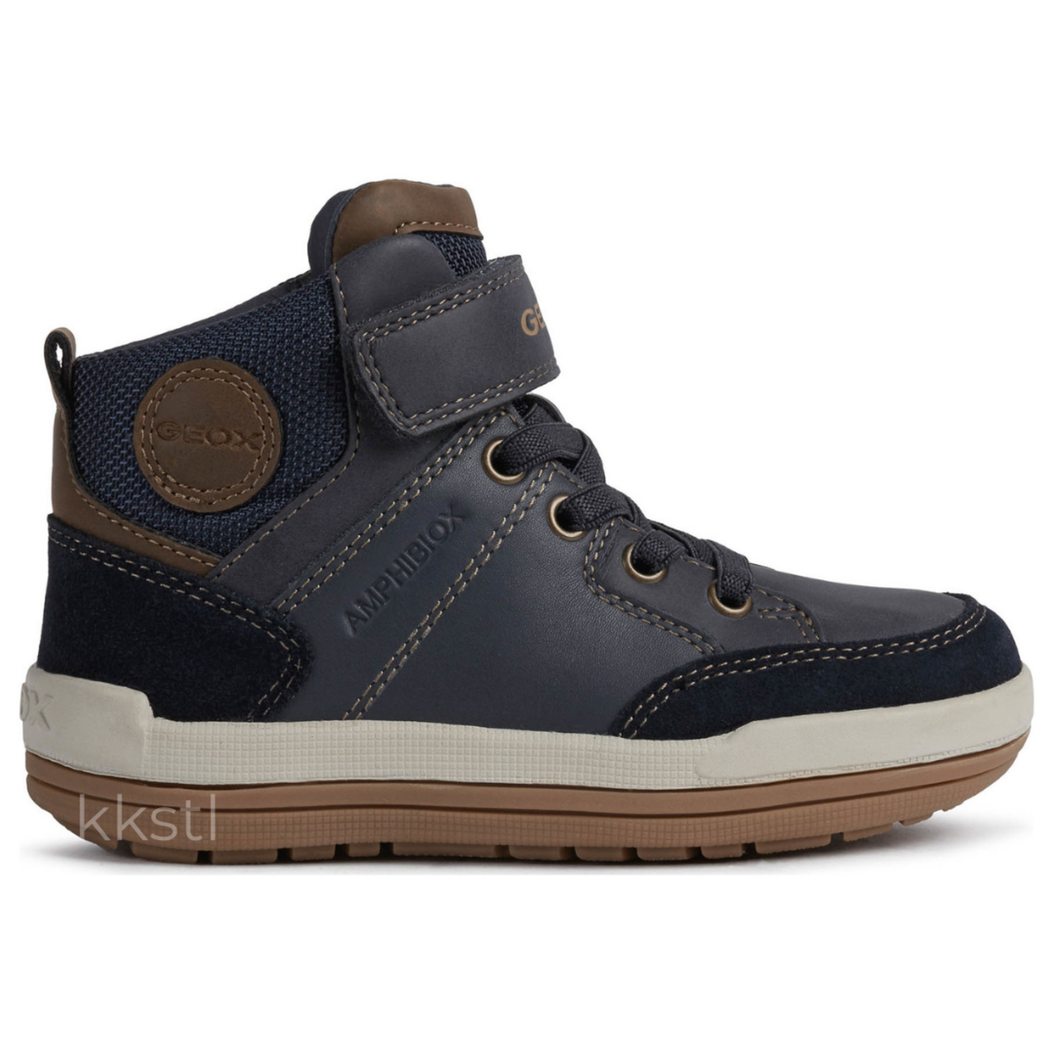 Geox J Charz ABX Navy/Light Brown - Kids Shoes in Canada - Kiddie Kobbler  St Laurent