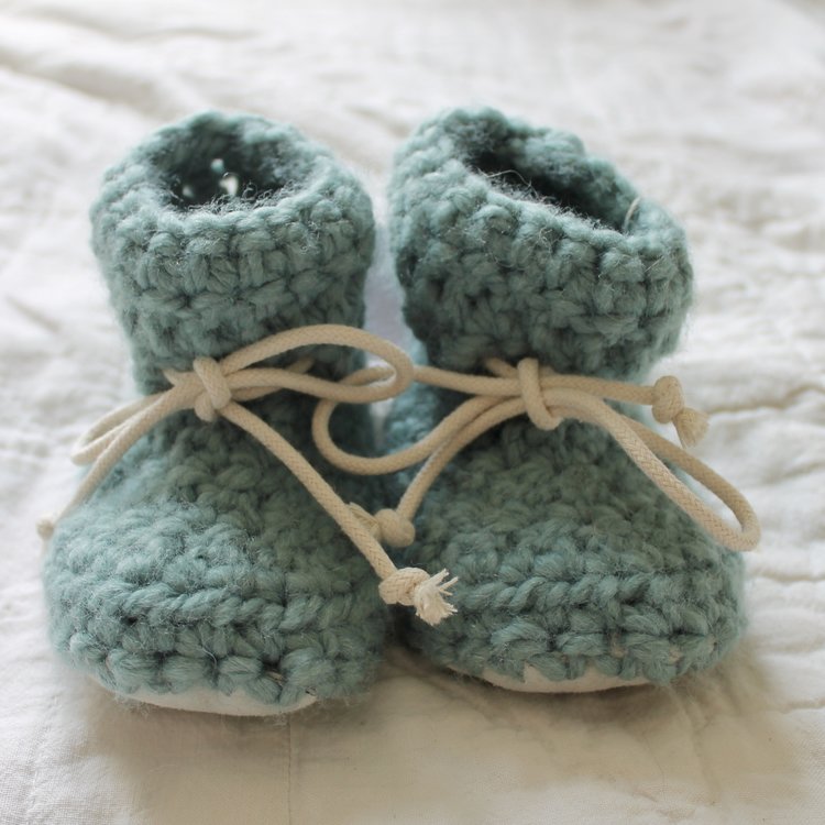 Juno Crochet Juno Sheepskin Slipper Teal
