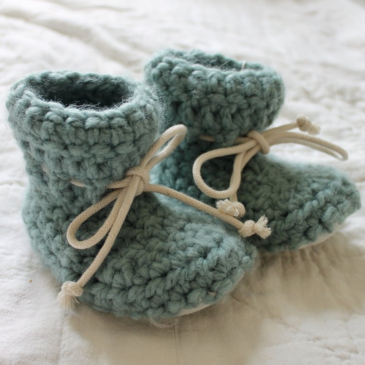 Juno Crochet Juno Sheepskin Slipper Teal