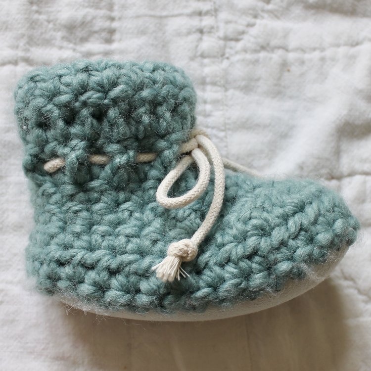 Juno Crochet Juno Sheepskin Slipper Teal