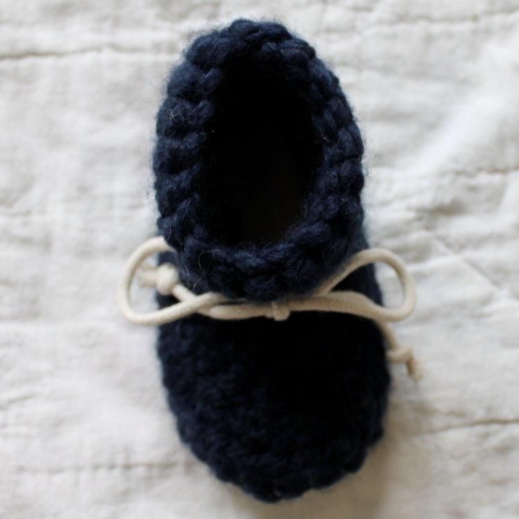 Juno Crochet Juno Sheepskin Slipper Navy