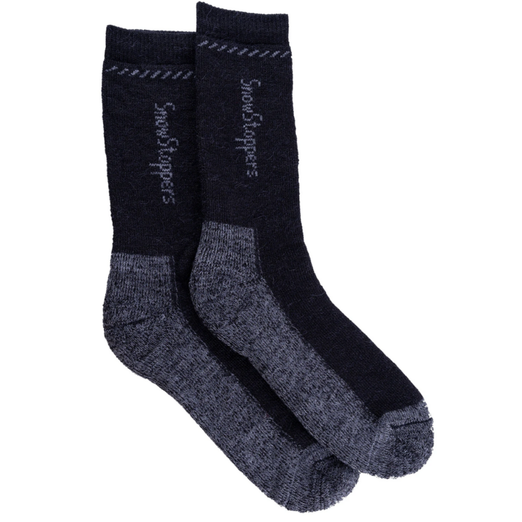Snow Stoppers Snow Stoppers Alpaca Wool Socks Black/Grey
