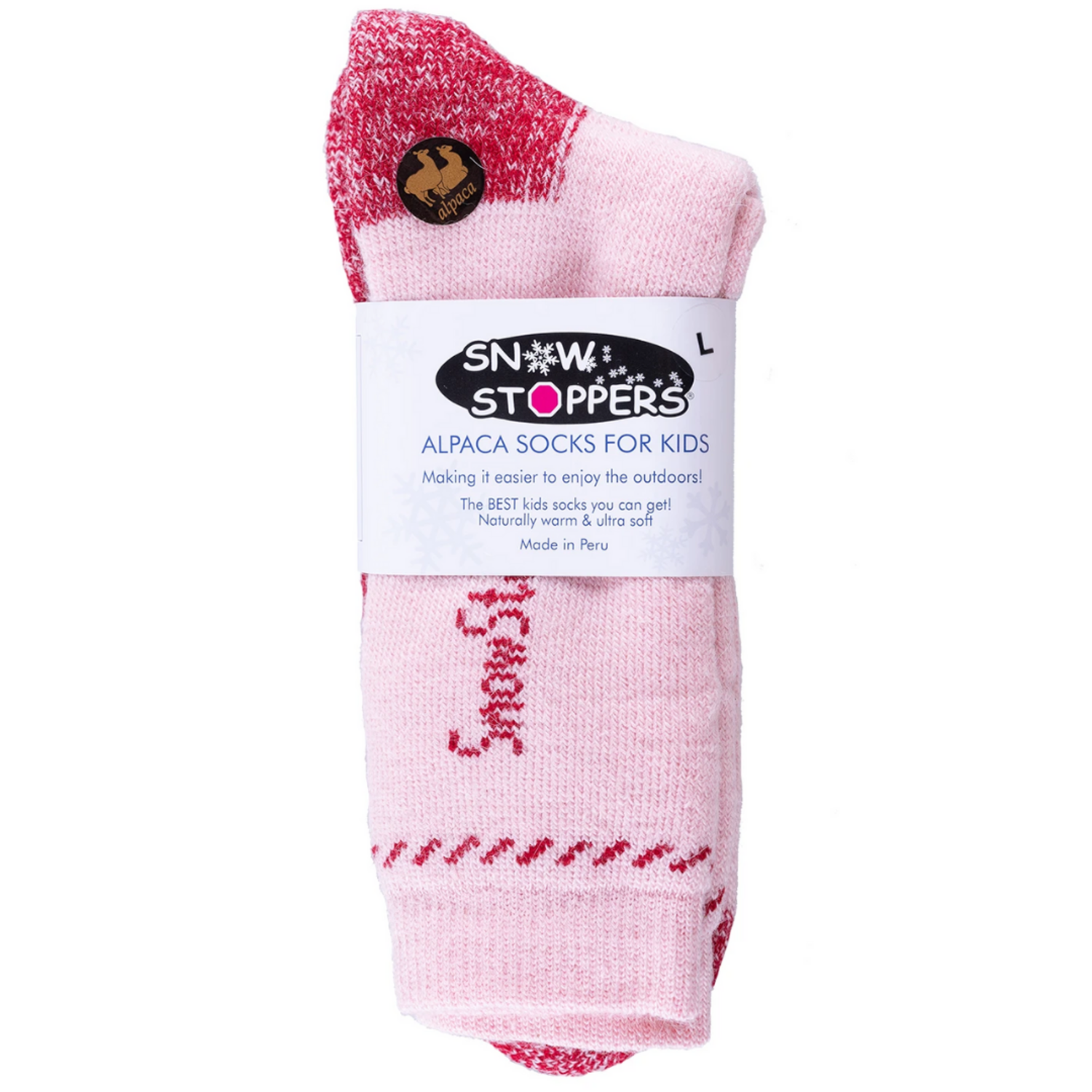 Snow Stoppers Snow Stoppers Alpaca Wool Socks Pink/Red