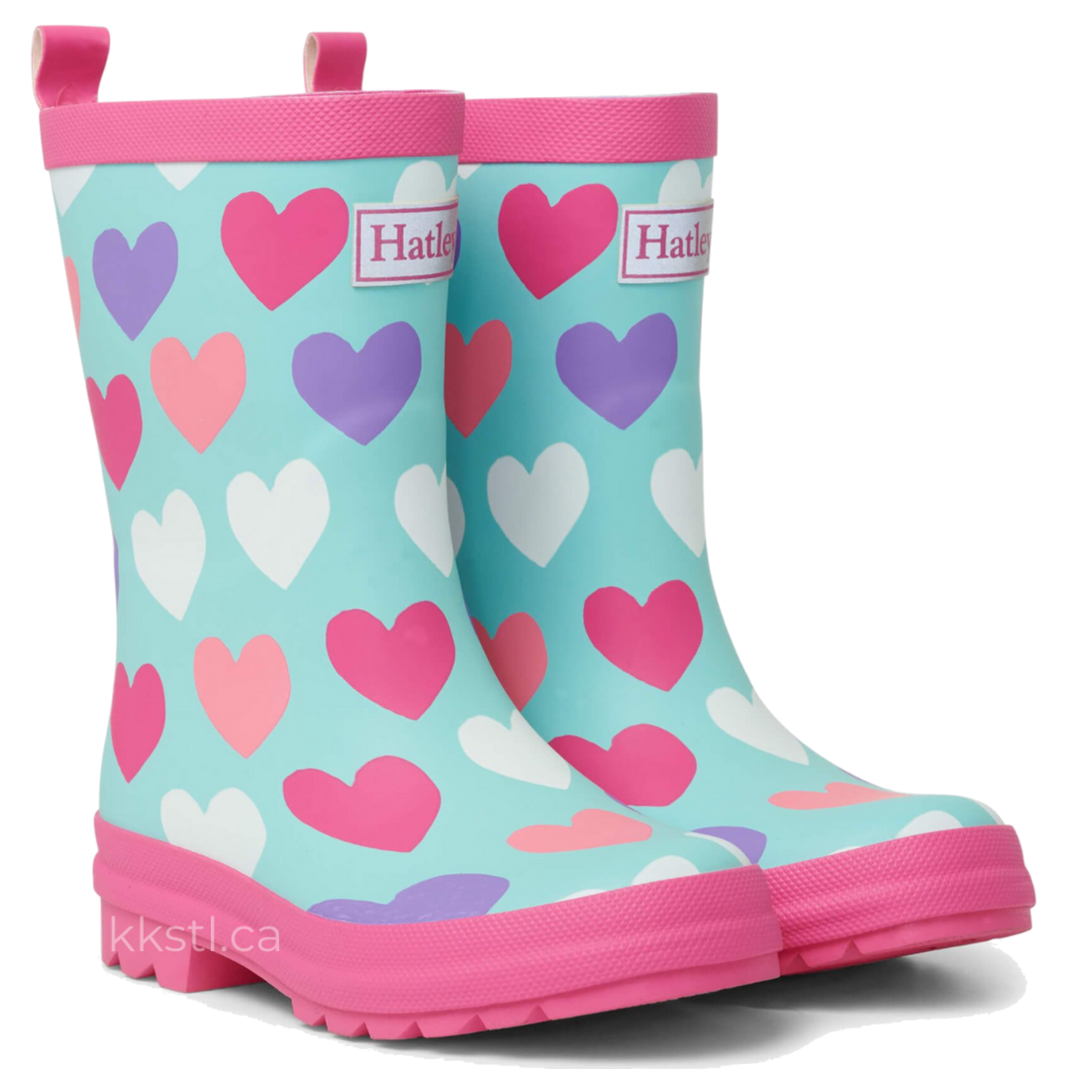 Colourful Hearts Matte Rain Boots Colourful Hearts Matte Rain Boots