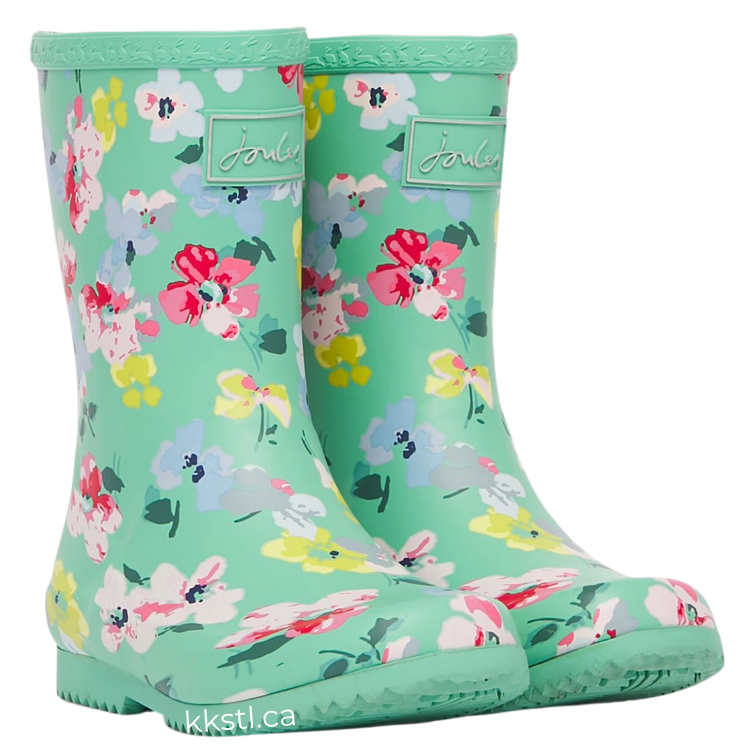 Joules green floral best sale wellies