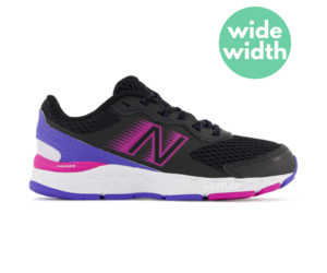 New Balance YP680v6 Black Purple XW Kids Shoes in Canada Kiddie Kobbler St Laurent