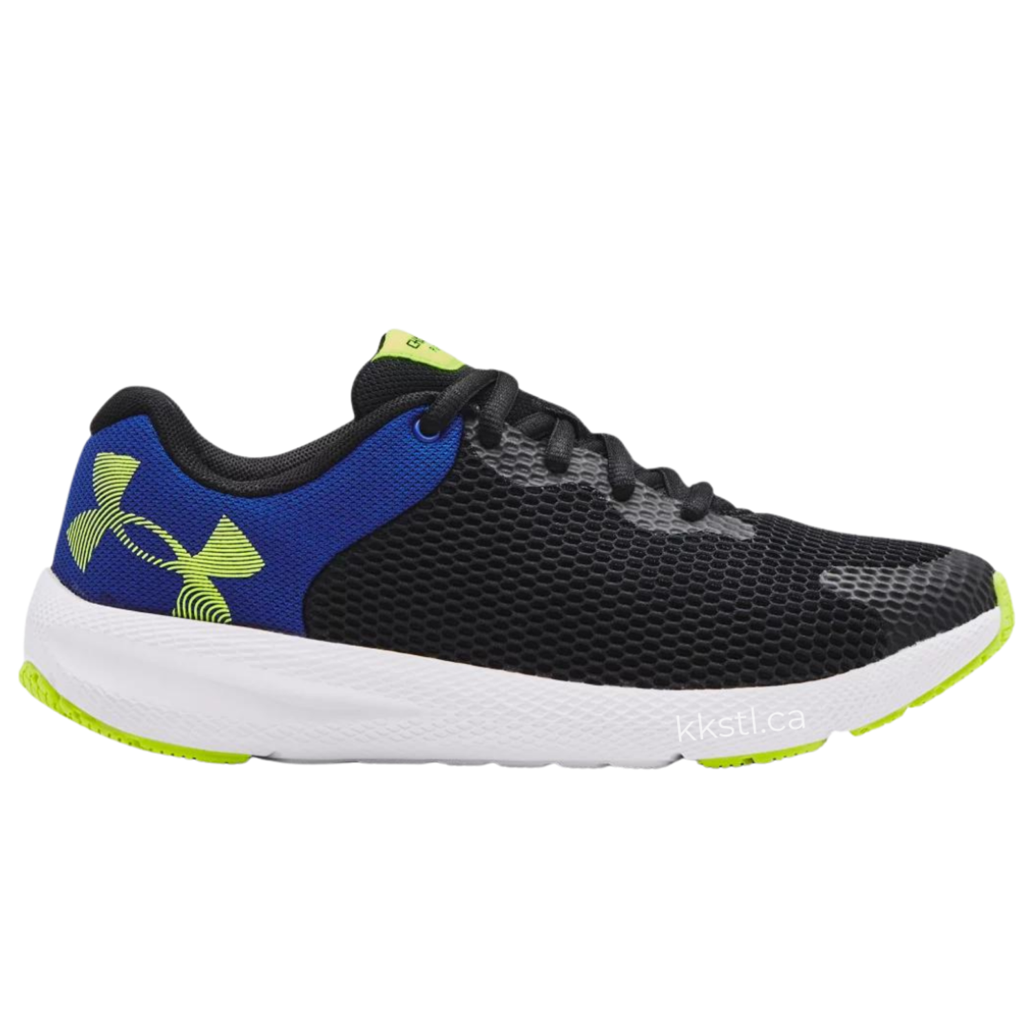  Under Armour Women's Charged Pursuit 2 Running Shoe, Black  (002)/Black, 5