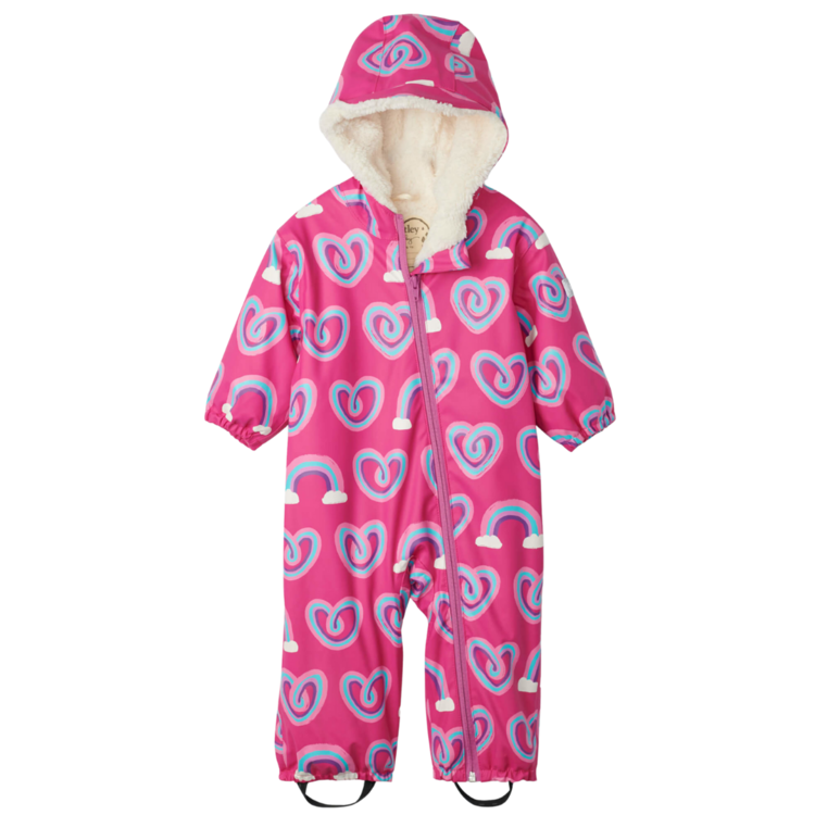 Hatley Hatley Twisty Rainbow Hearts Sherpa Lined Bundler