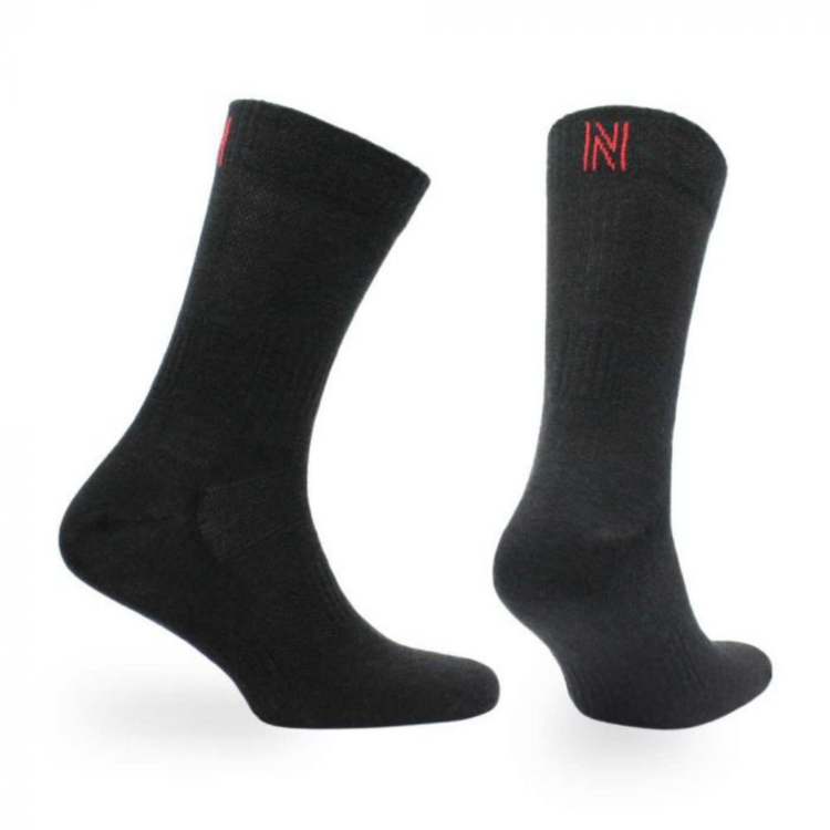 Norfolk Norfolk Sheldon Lightweight Merino Wool Crew Socks (2pk) Black