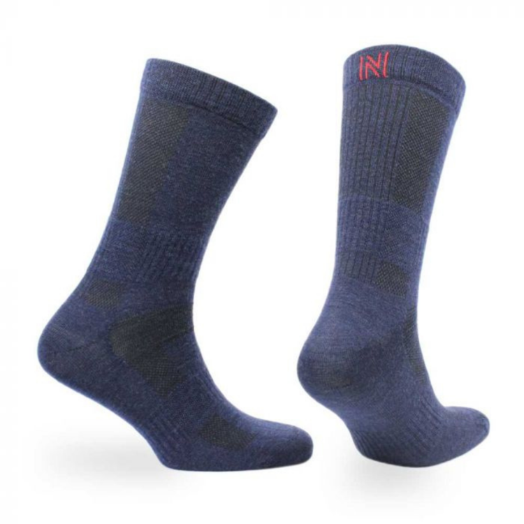 Norfolk Norfolk Sheldon Lightweight Merino Wool Crew Socks (2pk) Navy
