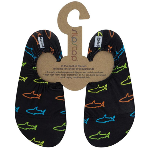 Slipstop Water Shoes Neon Sharks Jr