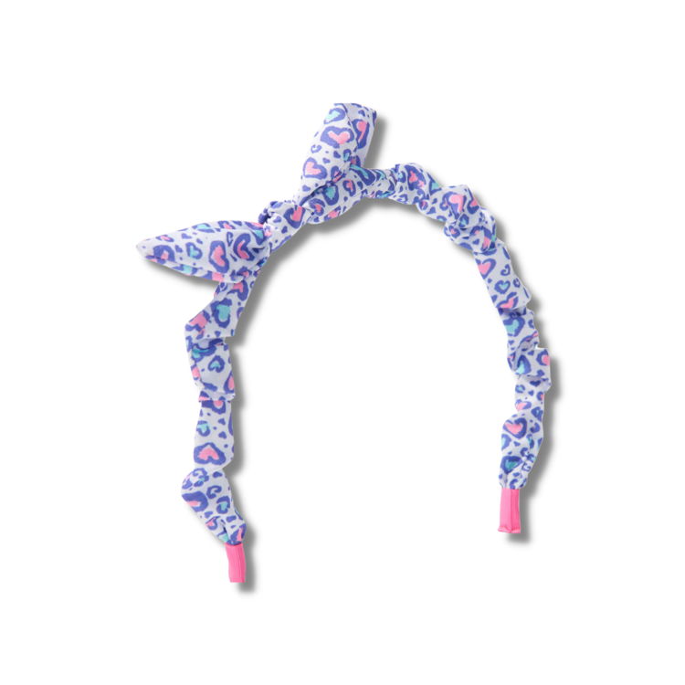 Hatley Hatley Leopard Hearts Bow Headband