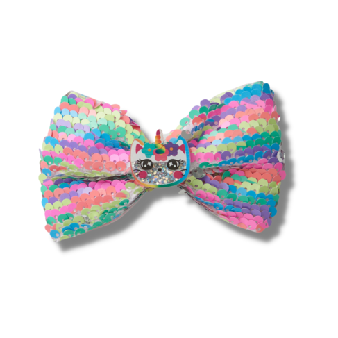 Hatley Rainbow Sequin Kitty Large Hair Clip