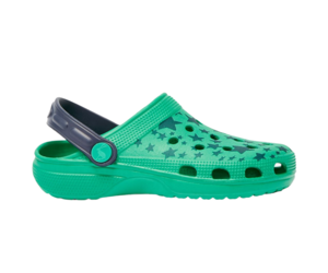 Joules Poole Clog Green Stars Kids Shoes in Canada Kiddie Kobbler St Laurent