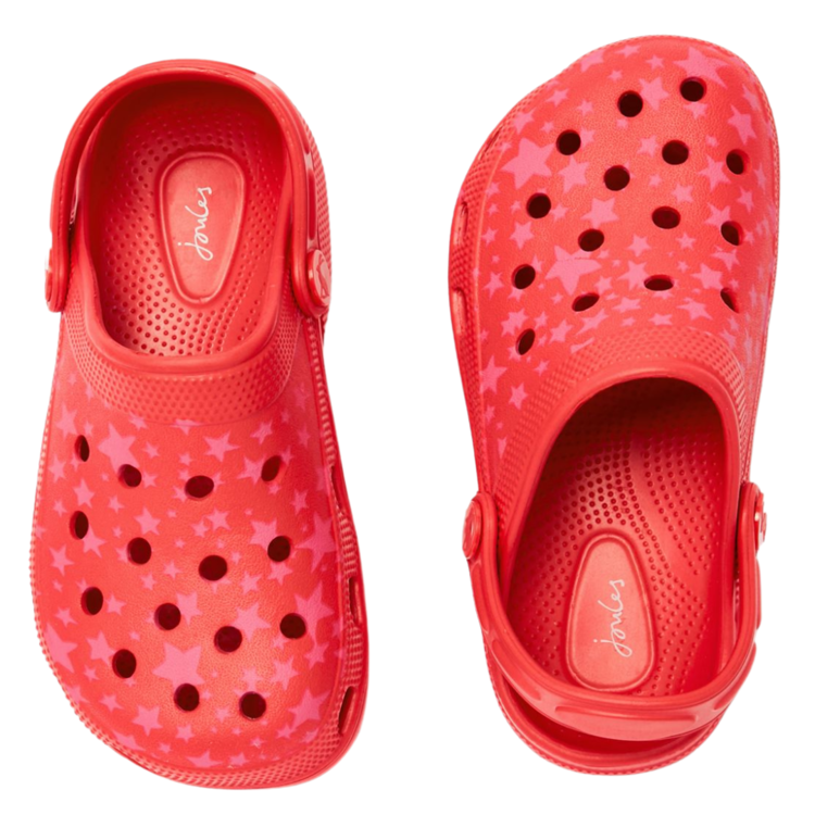 Joules Joules Poole Clog Red Stars