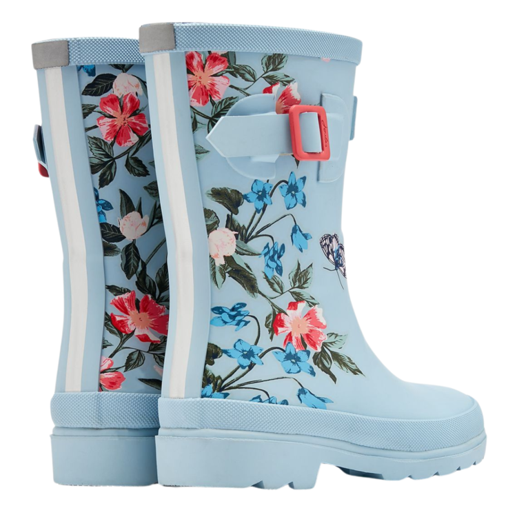 Joules Joules Tall Printed Welly Blue Floral