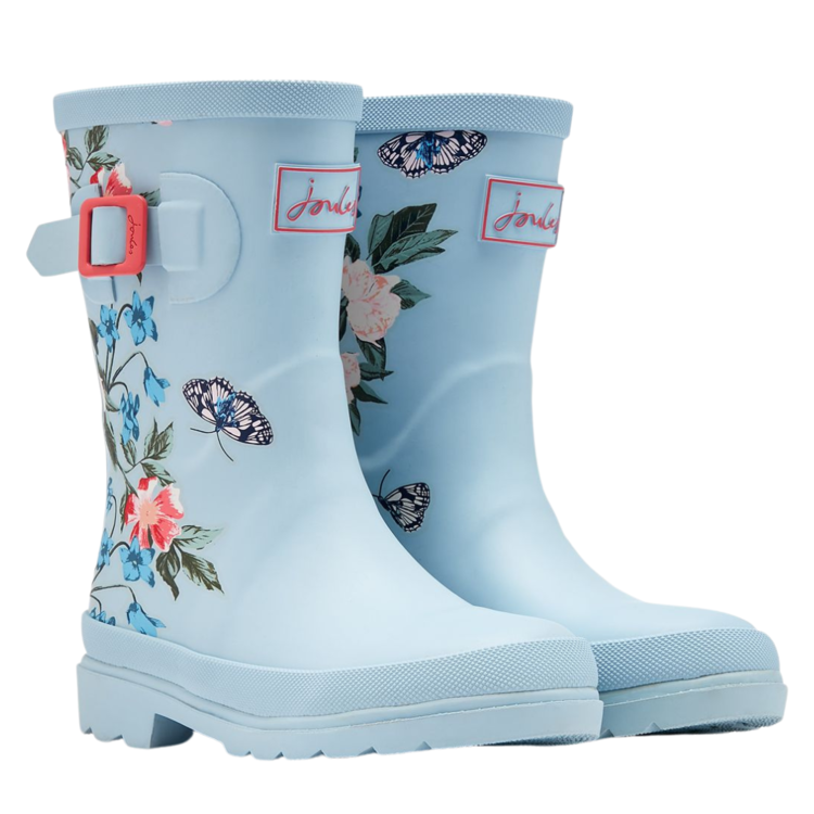 Joules Joules Tall Printed Welly Blue Floral
