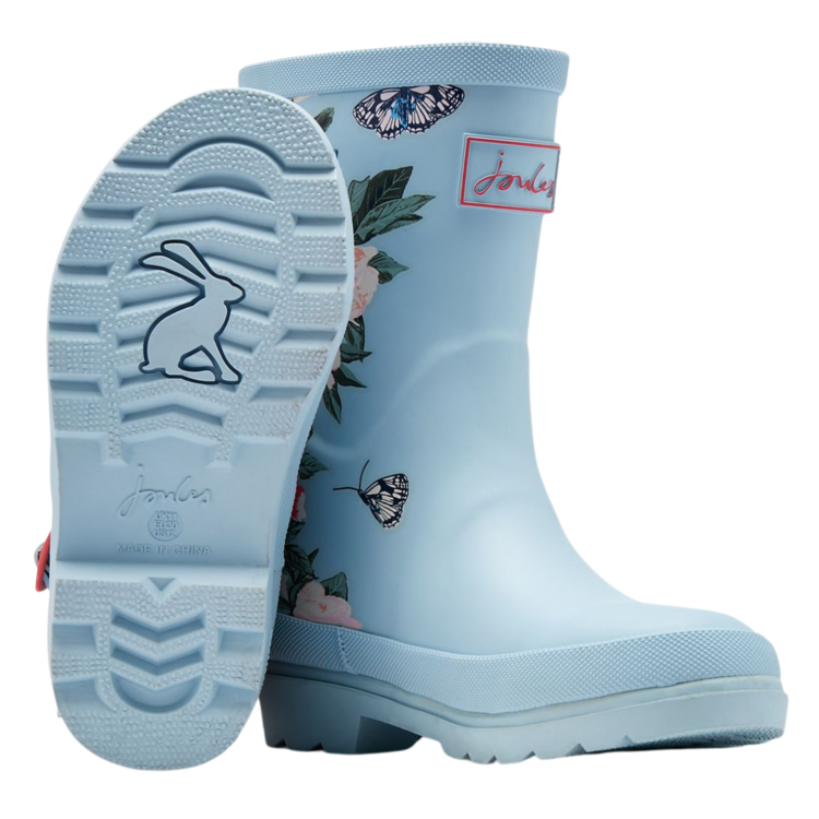 Joules Joules Tall Printed Welly Blue Floral