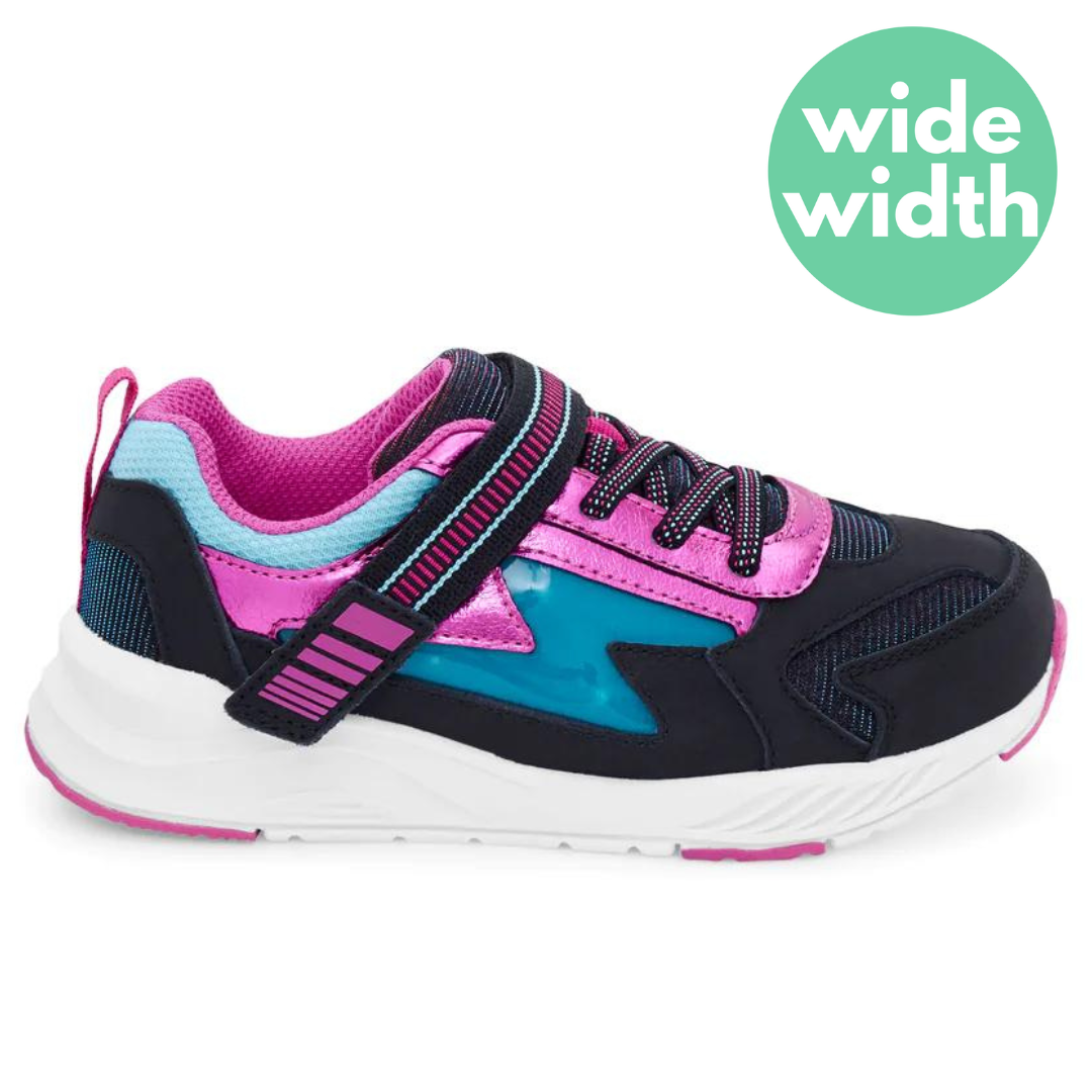 Stride Rite Lighted Cosmic Black Multi Adaptable (XW) Kids Shoes CAN