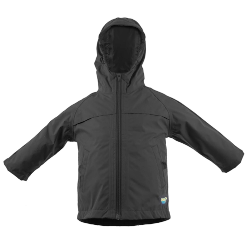 J&K Splashy Rain Coat Black (Zipper)