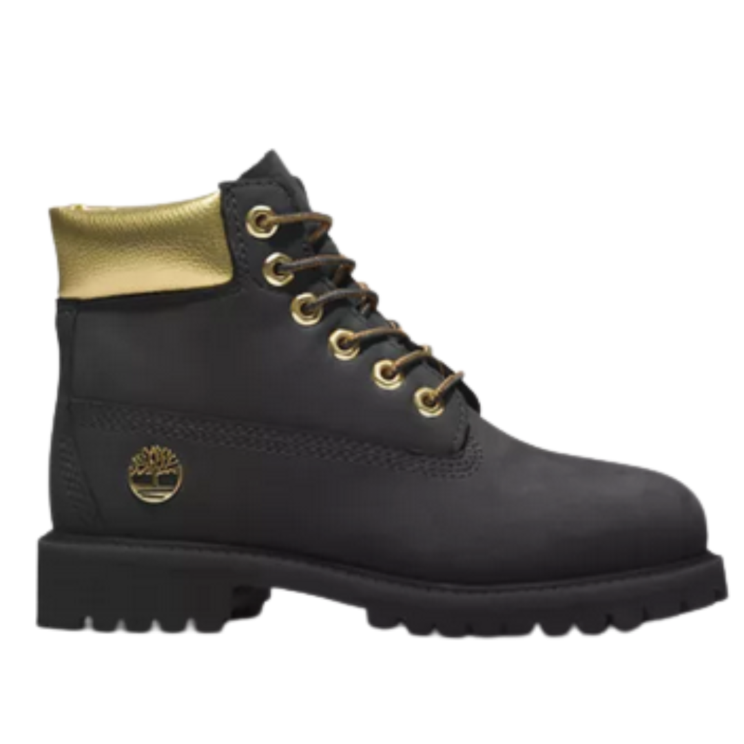 Timberland 6 Premium Black Gold Black Youth 6.5 7