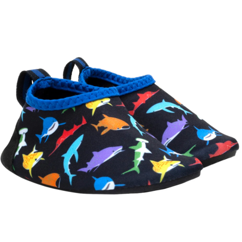 Robeez Aqua Shoe Multi Sharks Black (Toddler 2)