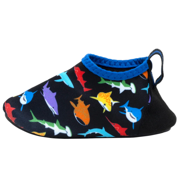 Robeez Robeez Aqua Shoe Multi Sharks Black