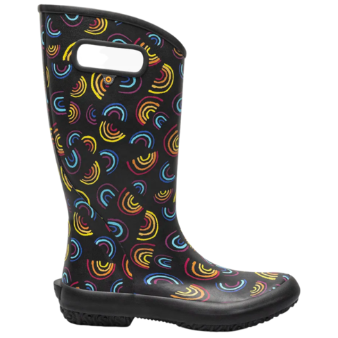 Bogs W Wild Rainbow Rainboot Black