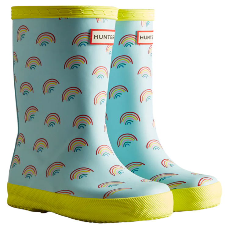Hunter Hunter Kids First Classic Mini Rainbow Print Boot