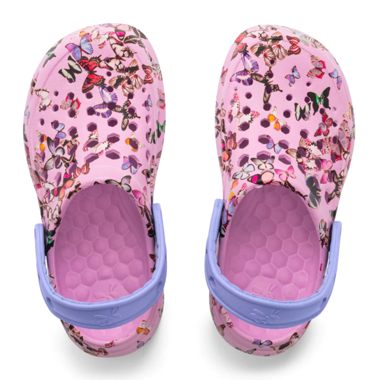 Joybees Joybees Kids' Active Graphic Clog Lavender Butterfly