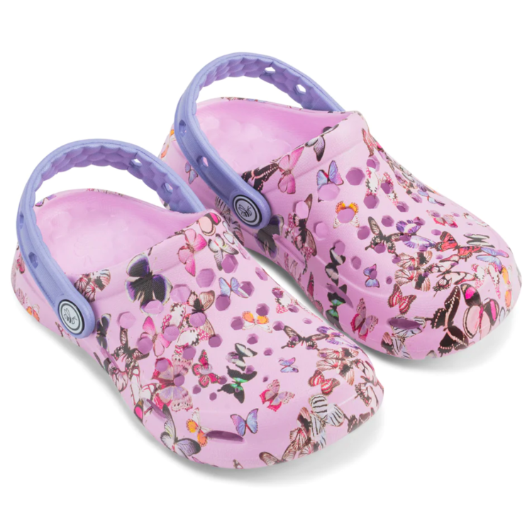 Joybees Joybees Kids' Active Graphic Clog Lavender Butterfly