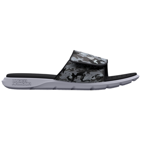 Under Armour Ignite 7 Graphic Slide Mod Gray/Metallic Silver (Child 2, Youth 6 + 7)