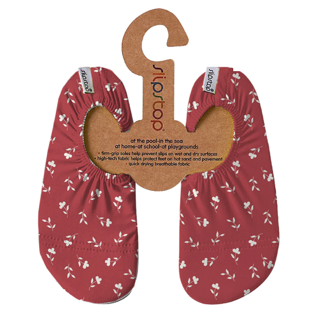 Slipstop Shoes - Burgundy Flowers Slipstop Shoes - Burgundy Flowers