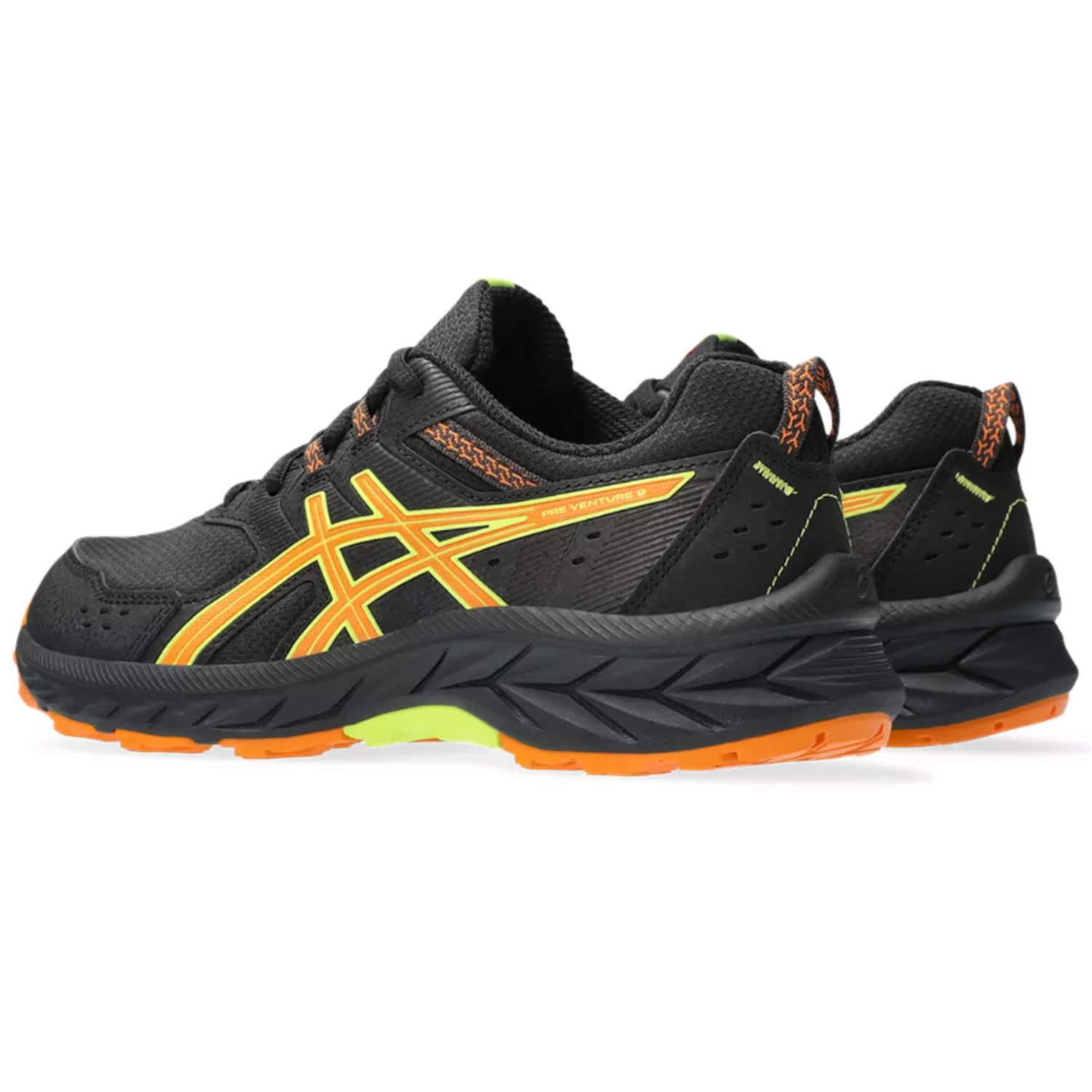 UNISEX GEL-VENTURE 9 GRADE SCHOOL, Black/Bright Orange, Running Shoes