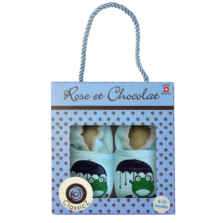 Rose Et Chocolat Rose Et Chocolat Slipper Puddle Frog Blue
