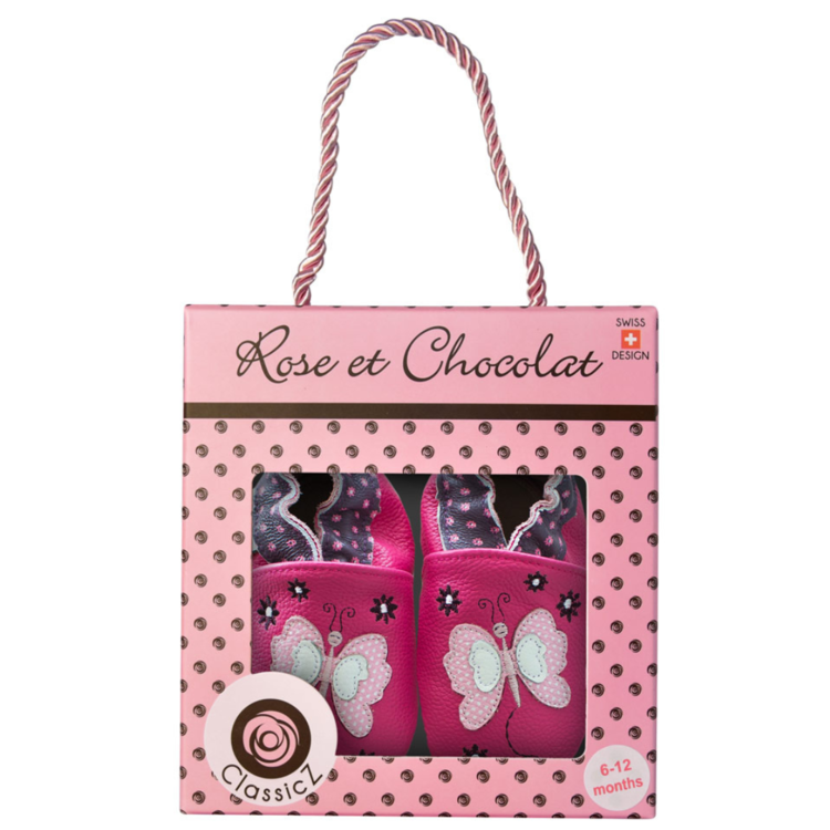Rose Et Chocolat Rose Et Chocolat Slipper Butterfly Fuschia