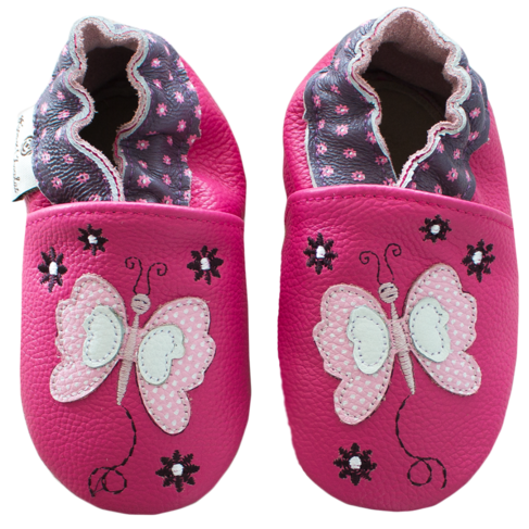 Rose Et Chocolat Slipper Butterfly Fuschia (6-12M + 18-24M)