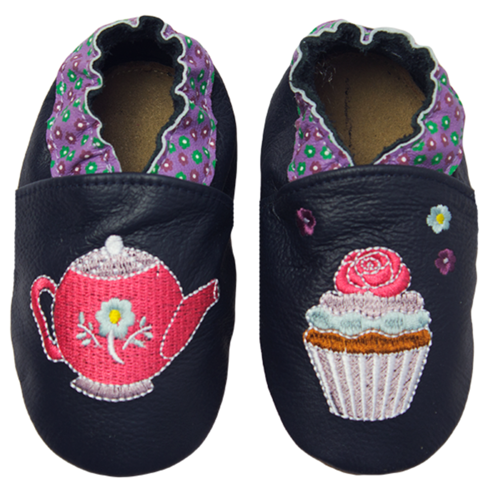 rose et chocolat baby shoes