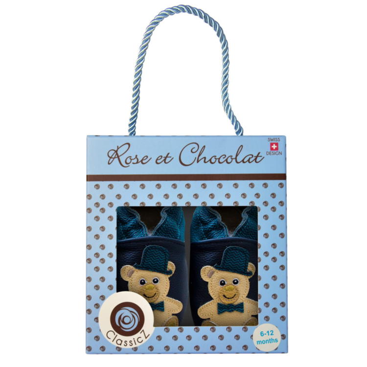 Rose Et Chocolat Rose Et Chocolat Slipper Chaplin Bear Navy