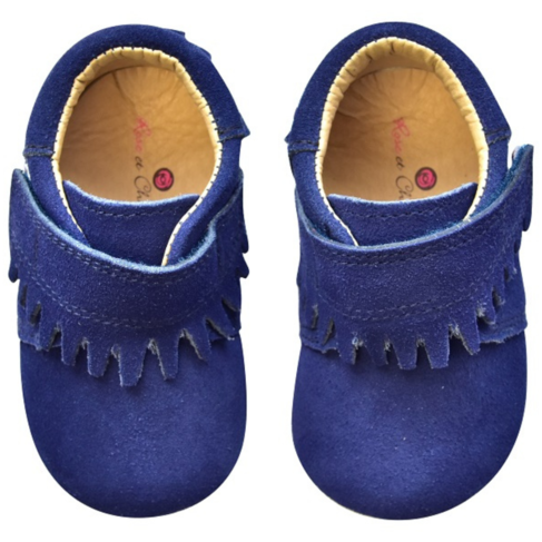 Rose Et Chocolat Moccasin Navy (Toddler 3)