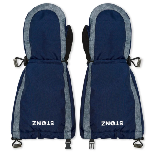 Stonz Youth Mitts Navy/Heather Grey (Size 2-4Y)