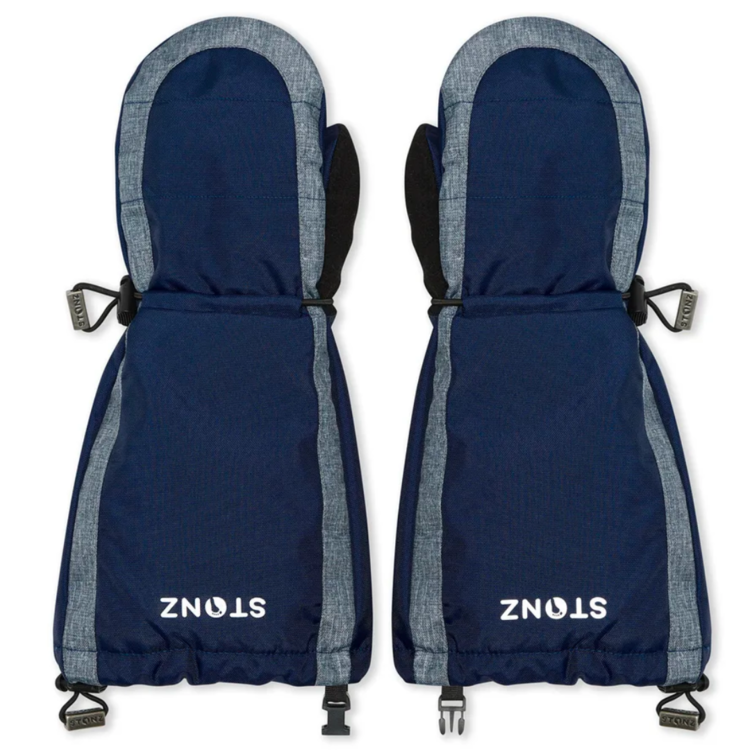Stonz Stonz Youth Mitts Navy/Heather Grey