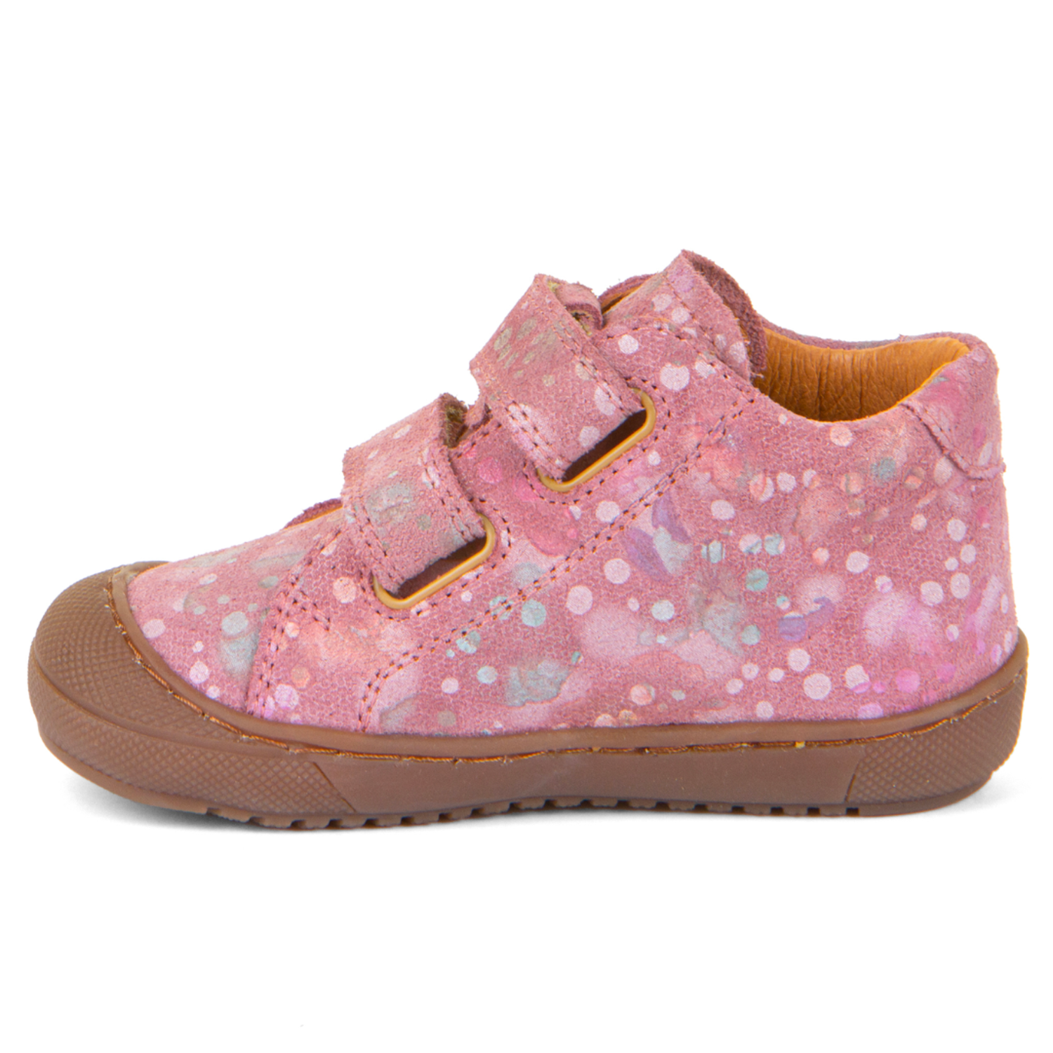 Froddo Pink Gold Flower Velcro First Walker G2130252