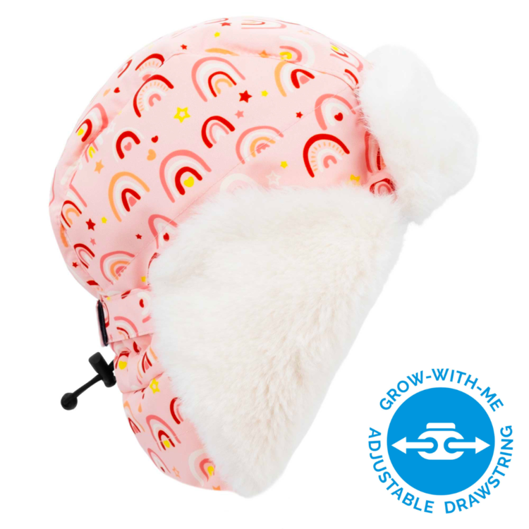 Jan & Jul Jan & Jul Toasty-Dry Trapper Hat Pink Rainbow