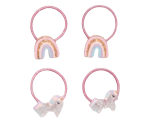 Hatley Rainbows & Unicorns 2pk Hair Elastics Hatley Rainbows & Unicorns 2pk Hair Elastics