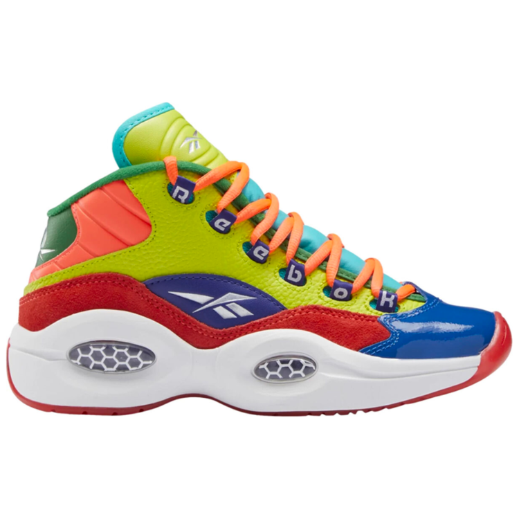 Reebok Reebok Question Mid Jr Orange Flash/Acid Yellow