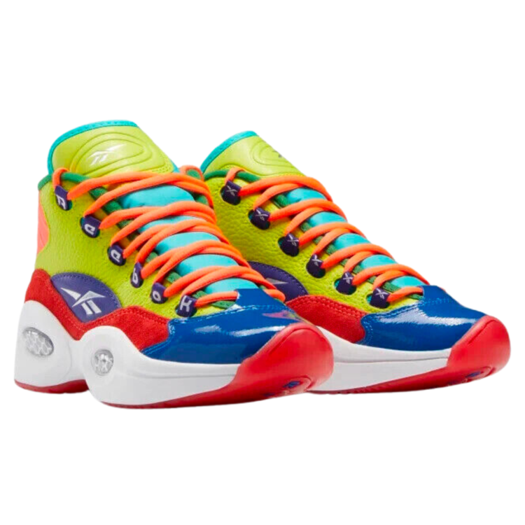 Reebok Reebok Question Mid Jr Orange Flash/Acid Yellow